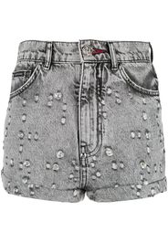 Shorts denim con borchie