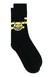 devil pattern ankle socks