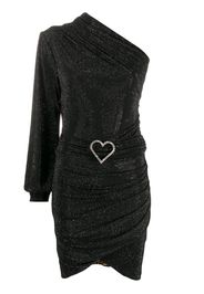 one-shoulder crystal-heart dress