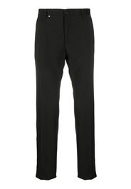 plain slim-fit trousers