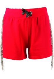 crystal-embellished track shorts