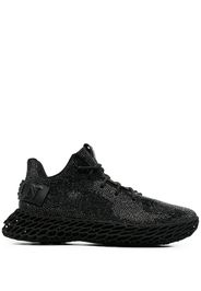 Philipp Plein Caviar crystal Skeleton low-top sneakers - Nero