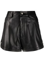 Philipp Plein pin-embellished leather shorts - Nero