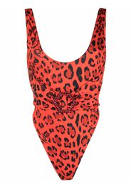 Philipp Plein leopard-print swimsuit - Rosso