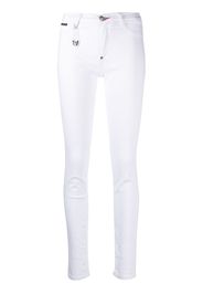 Philipp Plein Jeggings a vita alta - Bianco