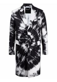 Philipp Plein Cappotto monopetto con fantasia tie dye - Nero