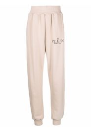 Philipp Plein Iconic Plein high-waisted cotton track pants - Toni neutri