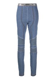 Philipp Plein logo-embellished jeggings - Blu