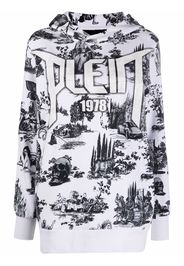 Philipp Plein Felpa con stampa En Plein Air - Bianco