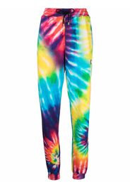 Philipp Plein Pantaloni sportivi con fantasia tie dye - Blu