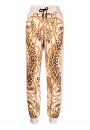 Philipp Plein baroque-jacquard fleece sweatpants - Toni neutri