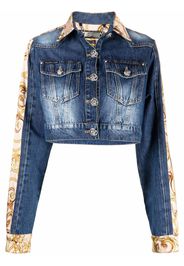 Philipp Plein Giacca denim con stampa - Blu