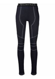 Philipp Plein Leggings a vita alta Super - Blu