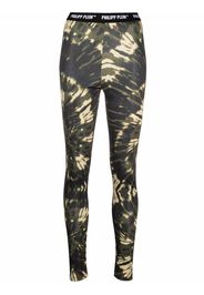 Philipp Plein Leggings con fantasia tie-dye - Verde