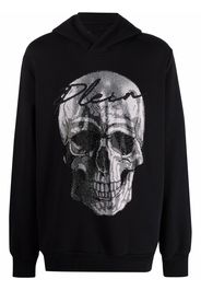 Philipp Plein crystal-embellished skull hoodie - Nero