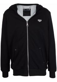 Philipp Plein logo-plaque zip-up hoodie - Nero