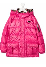 Philipp Plein Junior Piumino con cappuccio - Rosa