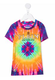 Philipp Plein Junior T-shirt con fantasia tie dye - Viola