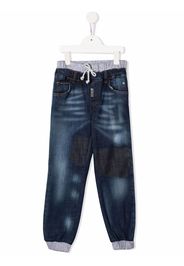 Philipp Plein Junior Jeans con coulisse - Blu