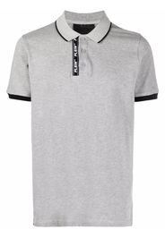 Philipp Plein logo-tape detail polo shirt - Grigio