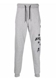 Philipp Plein logo drawstring track pants - Grigio