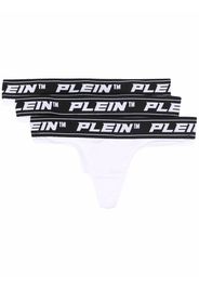 Philipp Plein logo-waistband set of 3 thongs - Bianco