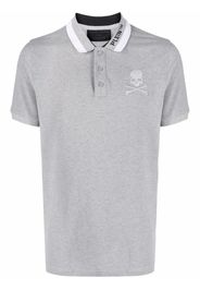 Philipp Plein Polo con ricamo - Grigio