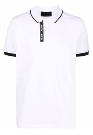 Philipp Plein logo-tape detail polo shirt - Bianco