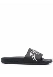 Philipp Plein Sandali slides goffrati - Nero