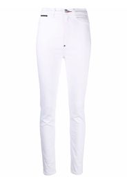 Philipp Plein Jeans a vita alta - Bianco