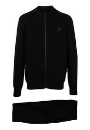 Philipp Plein logo-patch cashmere tracksuit - Nero