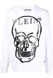 Philipp Plein Skull-print long-sleeve sweatshirt - Bianco