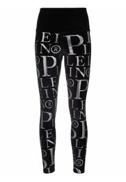 Philipp Plein Leggings con stampa - Nero