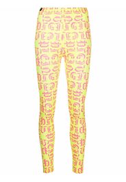 Philipp Plein Leggings Gothic Plein a vita alta - Giallo