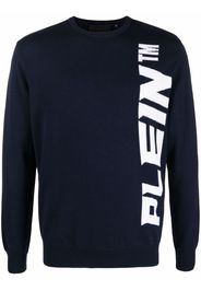 Philipp Plein logo-print jumper - Blu