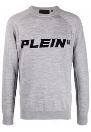 Philipp Plein logo-print jumper - Grigio