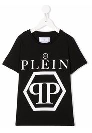 Philipp Plein Junior logo-print cotton T-shirt - Nero