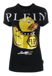 Philipp Plein T-shirt Duck Stones con scollo rotondo - Nero