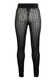 Philipp Plein Leggings con monogramma - Nero