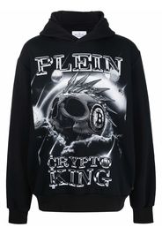 Philipp Plein Felpa con cappuccio Crypto King - Nero