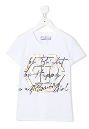 Philipp Plein Junior T-shirt con stampa - Bianco