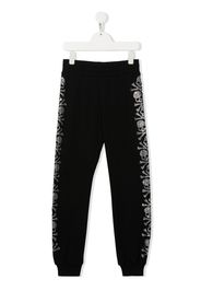 Philipp Plein Junior Pantaloni sportivi con stampa - Nero