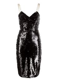 Philipp Plein Abito midi con paillettes - Nero