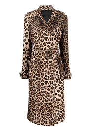 Philipp Plein Trench leopardato - Marrone