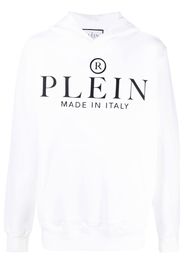 Philipp Plein logo-print pullover hoodie - Bianco