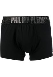 Philipp Plein Stones rhinestone-logo boxers - Nero