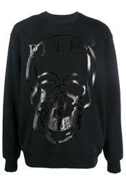 PHILIPP PLEIN Felpa girocollo con stampa - Nero