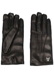 Philipp Plein skull-plaque leather gloves - Nero