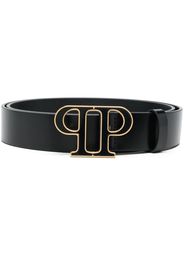 Philipp Plein logo-motif leather belt - Nero