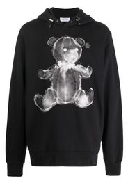 Philipp Plein teddy print cotton hoodie - Nero